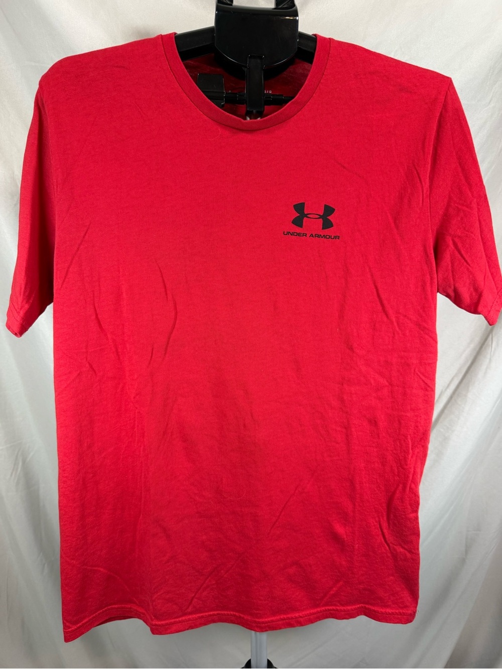Under Armour Sportstyle Logo T-Shirt Red Loose Fit Size Large